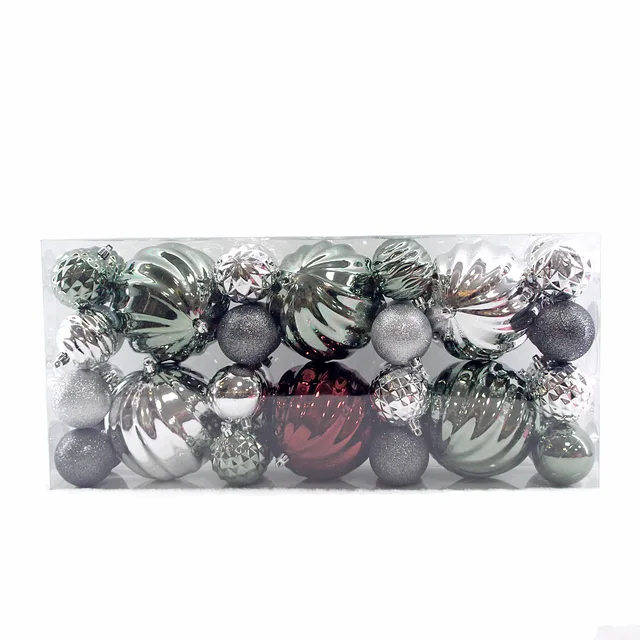 New design hot selling plastic Christmas ornament set