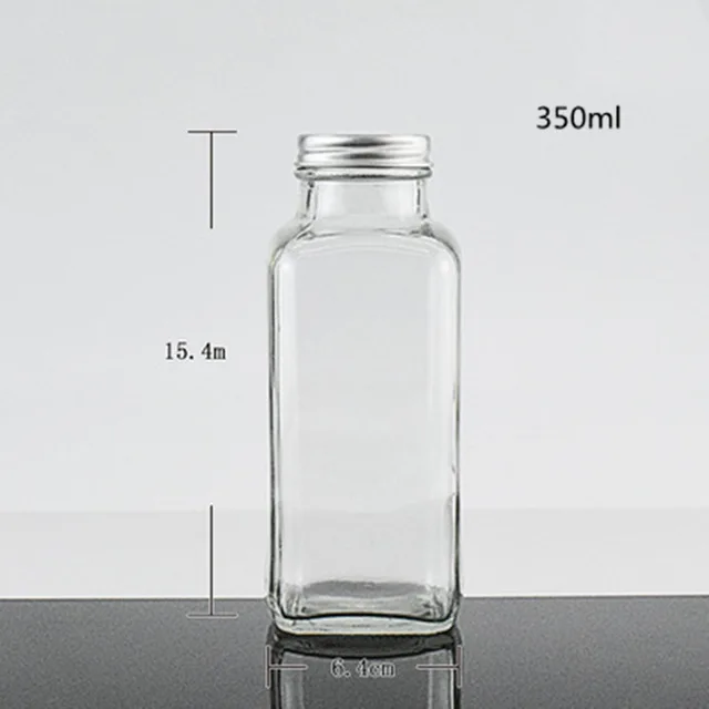 Stocked 250ML 350ml 500ml square french glass bottle for juice