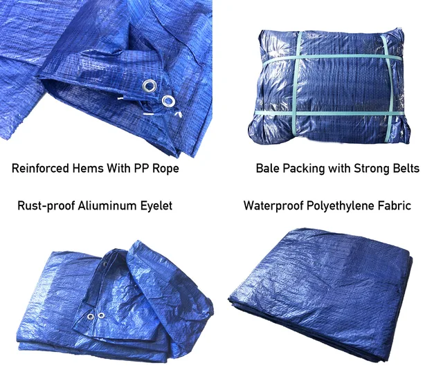 Light duty economical pe tarpaulin waterproof plastic fabric