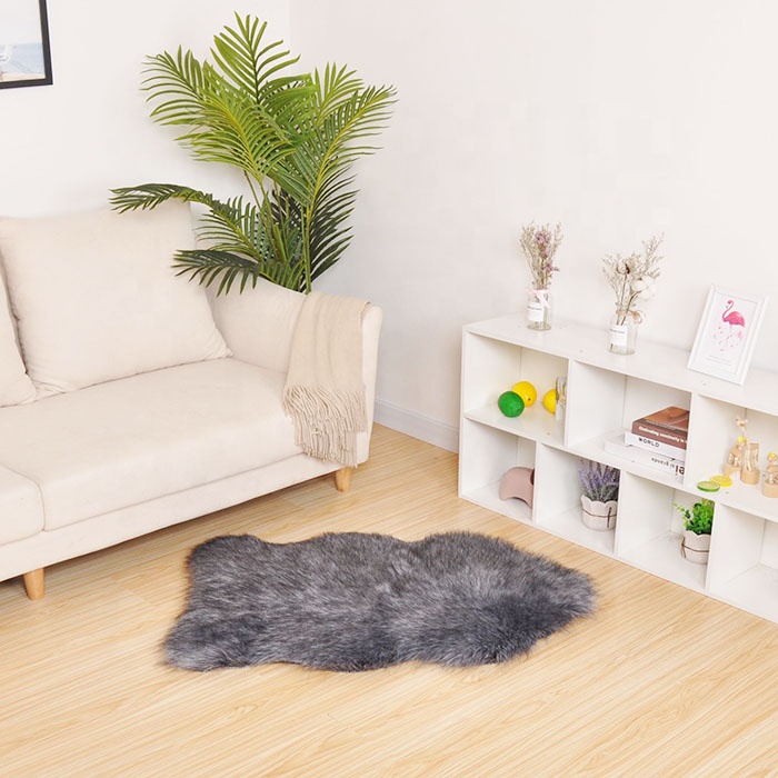 Fluffy shaggy fake fur carpet wholesale wolf fur carpets rugs decoration fur carpets and rugs for bedside