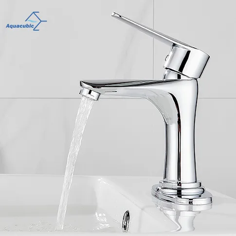 Unique Design Best Taps Faucet Single Mixer Bathroom Brass Square Design Wash Hand Basin Water Tap Manufacturer