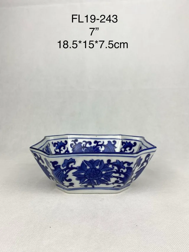 Blue and white ceramic bowl