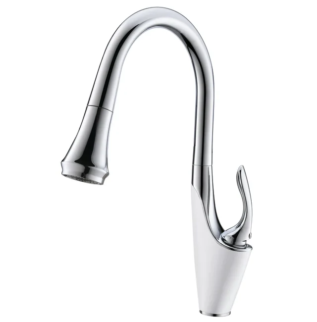 Aquacubic High Arc Brushed Nickel or Chrome CUPC American Style New Design Kitchen Faucet pull down sprayer