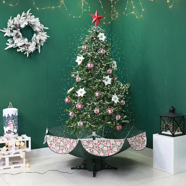 New Design Indoor Outdoor Unique Snowing musical Led Christmas Tree with ornaments