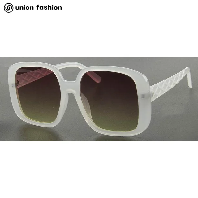 2021 New Fashion Sunglasses oversize squared frame, with grid temples 20062A