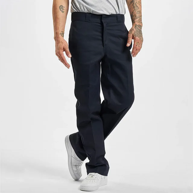 Men's work pants polyester cotton pants navy blue work trousers