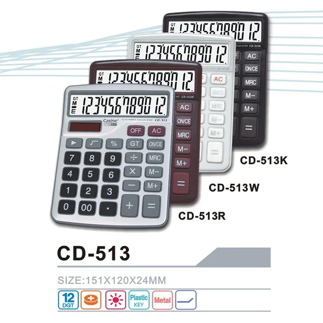 CD-513 - 12-digit desktop calculator - Casine