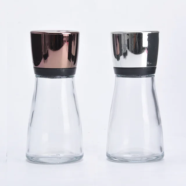 #0 large kitchen packaging glass spice shaker bottle with rack Spice Bottle jar set