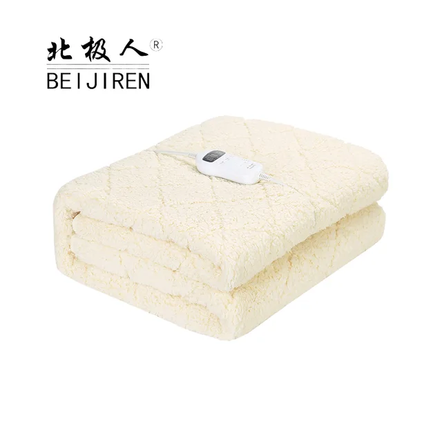 Teddy fleece electric blanket two heating zones