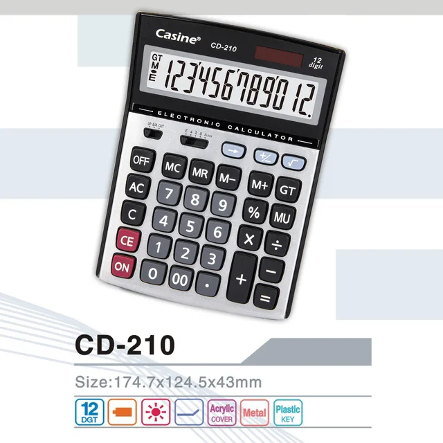 CD-210 - 12-digit mini desktop calculator - Casine