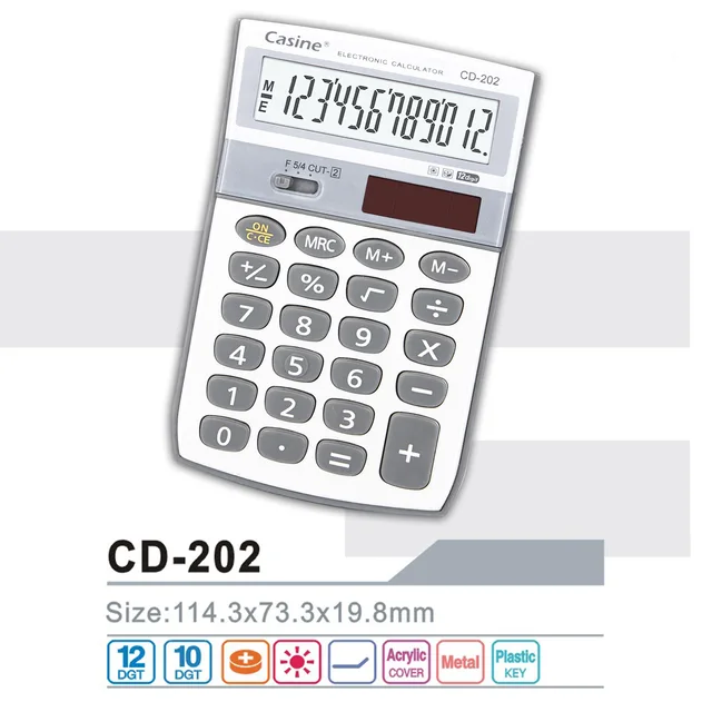 CD-202 - 12-digit mini desktop calculator - Casine