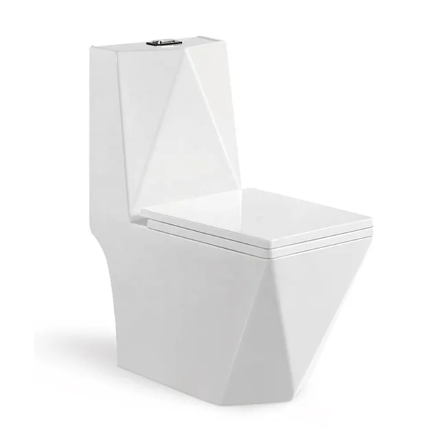 Chaozhou Bathroom equipment Ceramic square one Piece WC Toilet