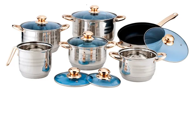 12pcs stainless steel cookware set
