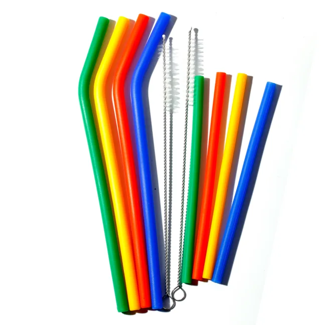 Reusable 100% Silicone Straws