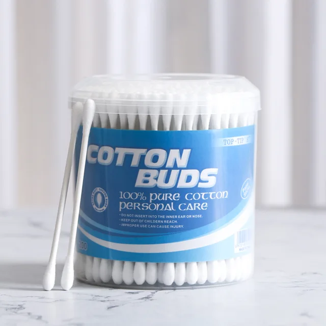 #1 A Paper cotton buds in round canister