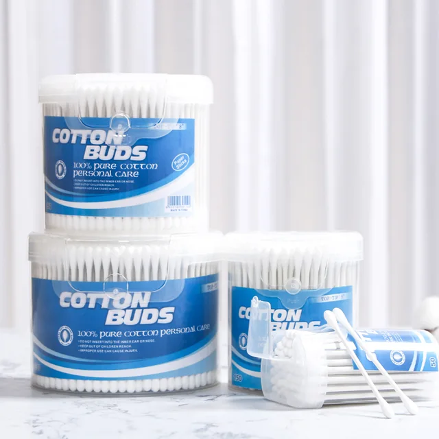 #1 A Paper cotton buds in round canister