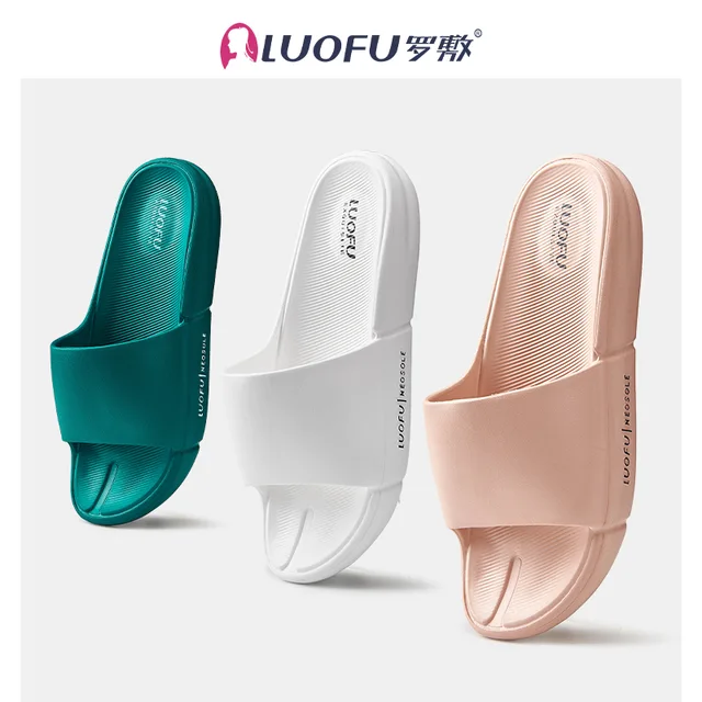 LUOFU new thick-soled slippers female summer tide home bath mute non-slip indoor household deodorant eva slippers