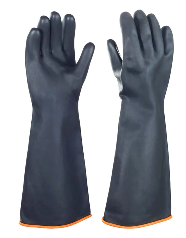 H1 series 18inches black industrial safety rubber gloves