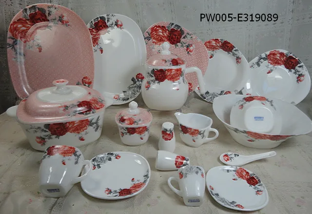 Opalware dinner set