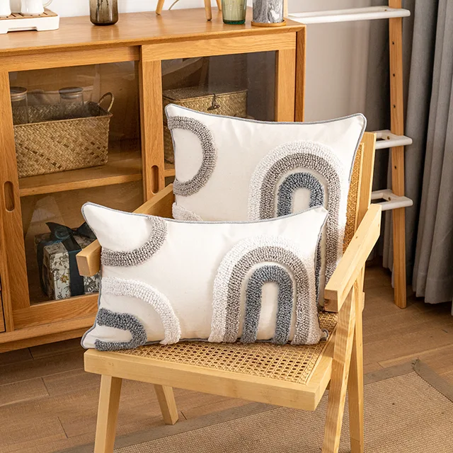 Colorful Embroidery Cushion Cover Tassels Home Decor Pillow Cover