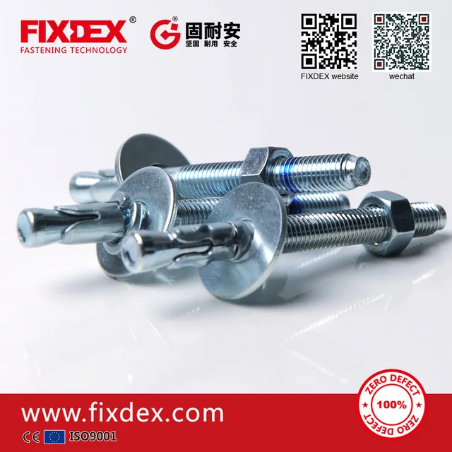 High Quality Low Price Concrete Stud Wedge Anchor with Two Clips