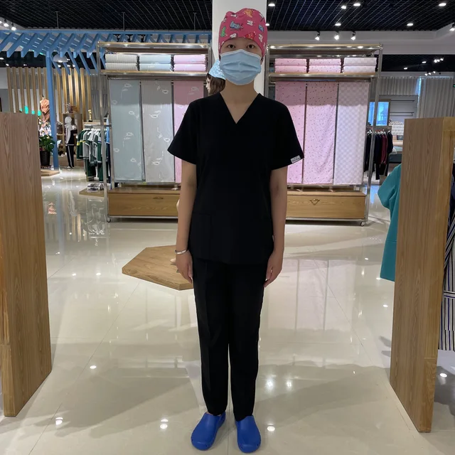 Fashionable new style spandex scrub set