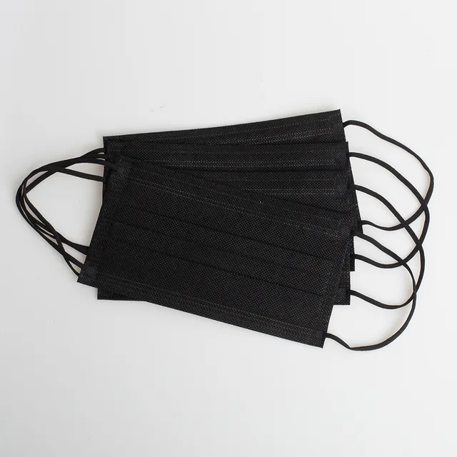 Greencare MP9017 Medical Grade Disposable 3 ply Black Face Mask