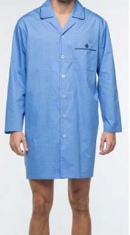 100%cotton men's woven pajamas longgown