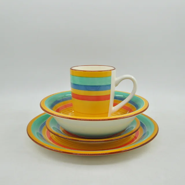 Hand-painted ceramic dinnerware creative stoneware dinner set customization