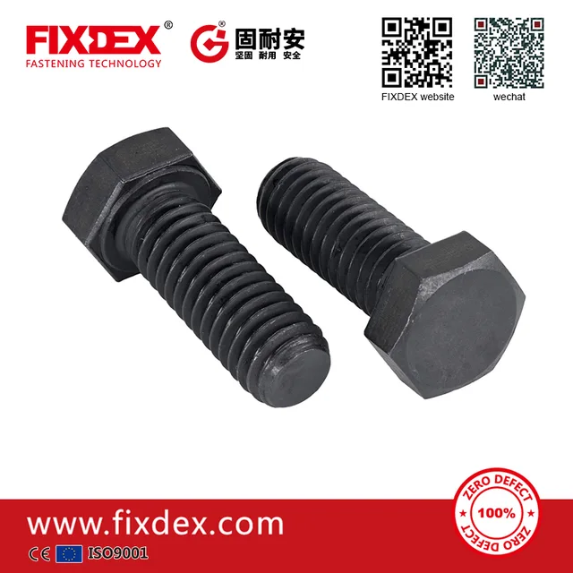 DIN933 Carbon Steel Grade 12.9 Hex Bolt with Full Threaded M16 M18