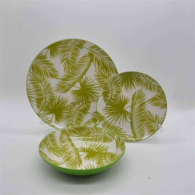Pad printing kitchen dinnerset 16 pcs dinnerware ceramic dinner set