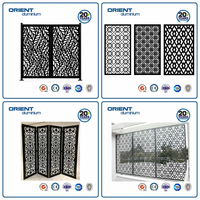Aluminum Alloy Materials Outdoor Metal Screen for Garden Fence Panel