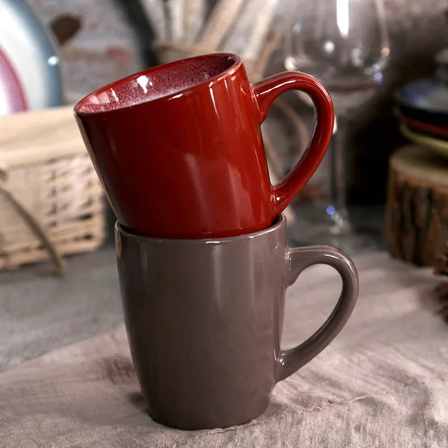 13oz Stoneware Mug With Reactive Glaze Rim