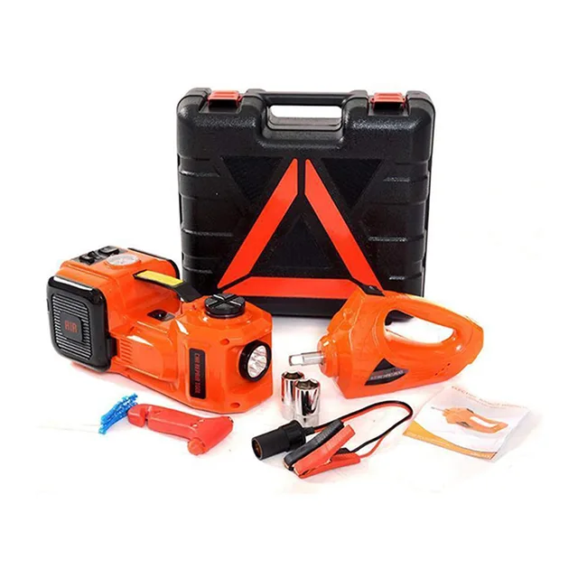 Wanpu 3 in 1 electric car hydraulic floor jack 1-10T car jacks 12v electric jack 3ton with air pump and eclctric impact wrench
