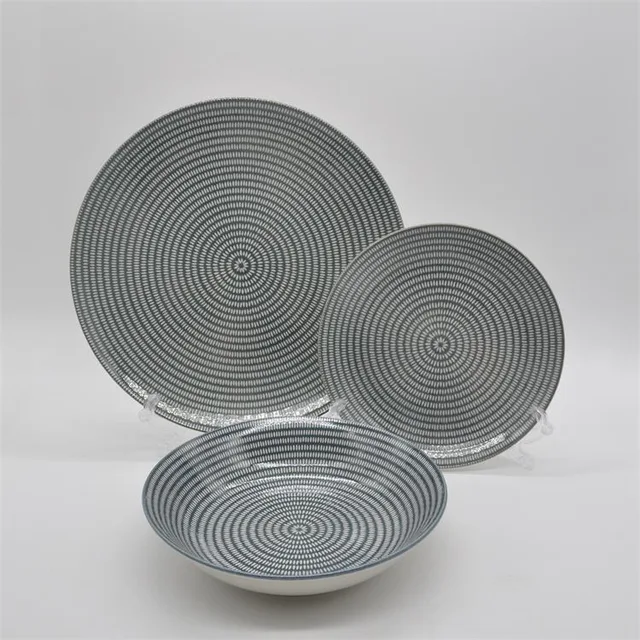 Luxury Home Crockery Salad Pad Printing Dinner Set Custom Wedding Plates Chinese Porcelain Ceramic Dinnerware Sets Tableware