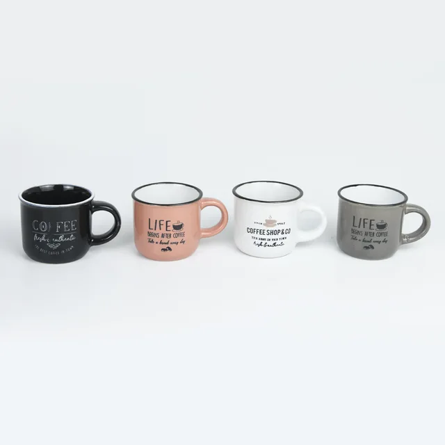 3oz can shape mug with decal