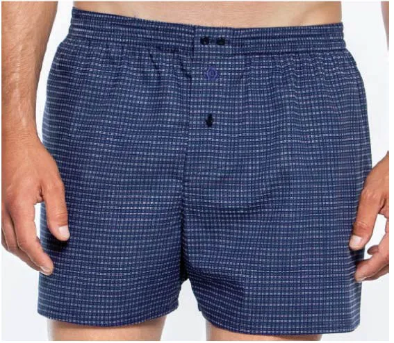 100%cotton men's woven boxer
