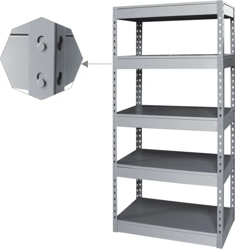 Light duty metal shelf