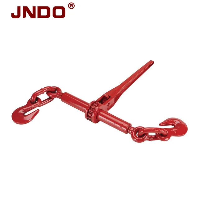 G70 G80 Drop Forged Alloy Steel Folding Handle 3/8"-1/2" Ratchet Load Binder With Lashing Chain