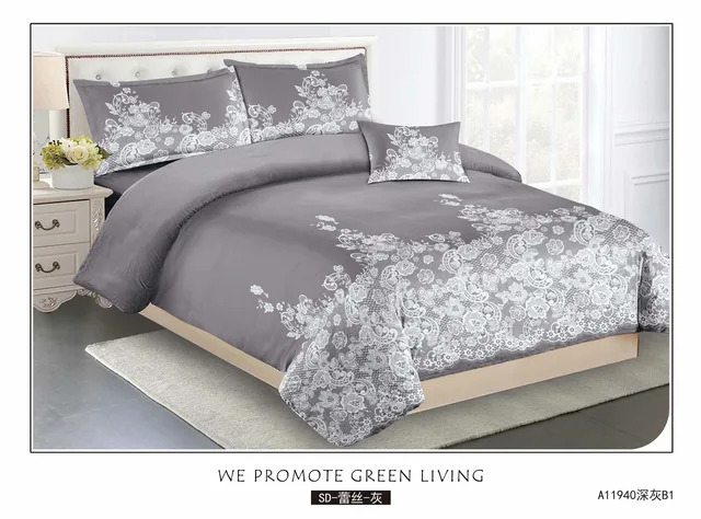 Solid lace 100% polyester Duvet Cover set