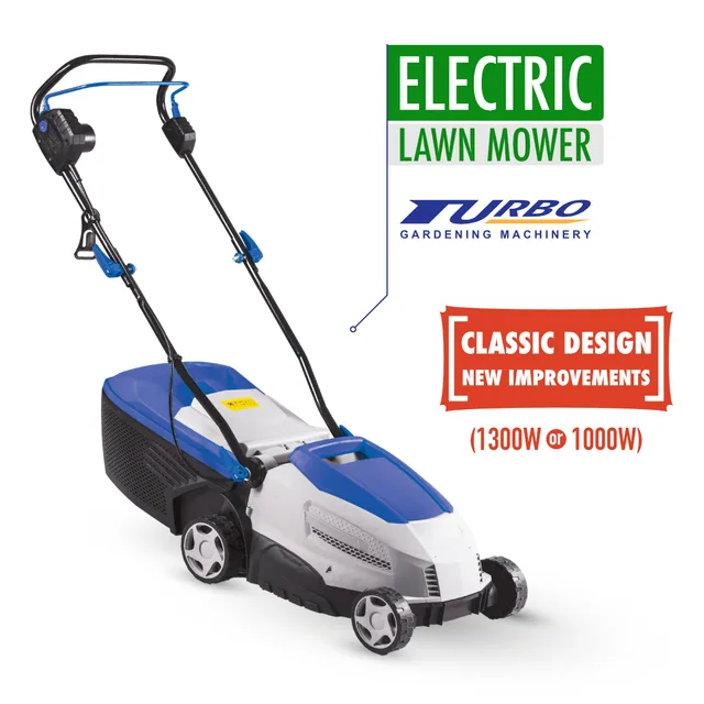 1300/1000W Electric Lawn Mower-Turbo Gardening 2021 NEW MODEL