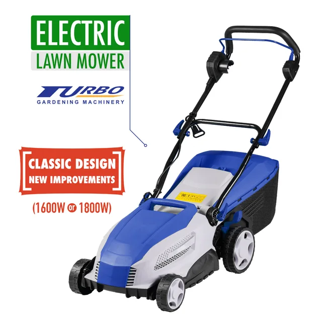 1600/1800W Electric Lawn Mower-Turbo Gardening 2021 NEW MODEL
