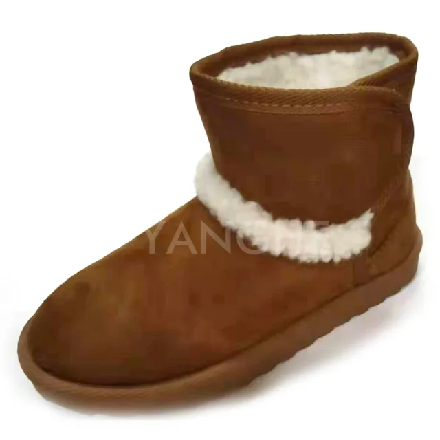 Women's Microfiber Indoor Boots with Fur Lining