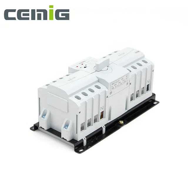CEMIG SMGQ1-63Z dual power automatic transfer switch inteliigent type with MCB inside of fire control function used in places no power off alowed