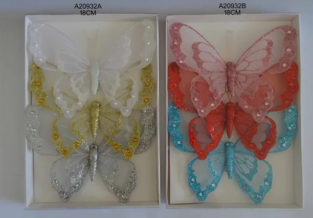 Xmas Fabric Butterfly
