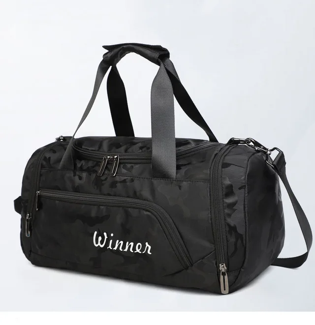 08y#Fitness bag custom printed logo gym sports bag men large capacity portable traveling bag luggage bag