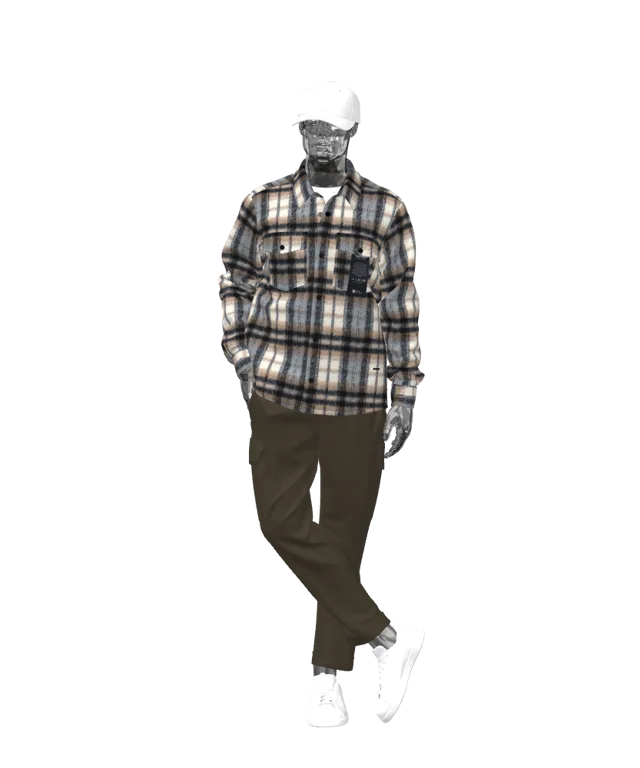 Men's fashion check shirt