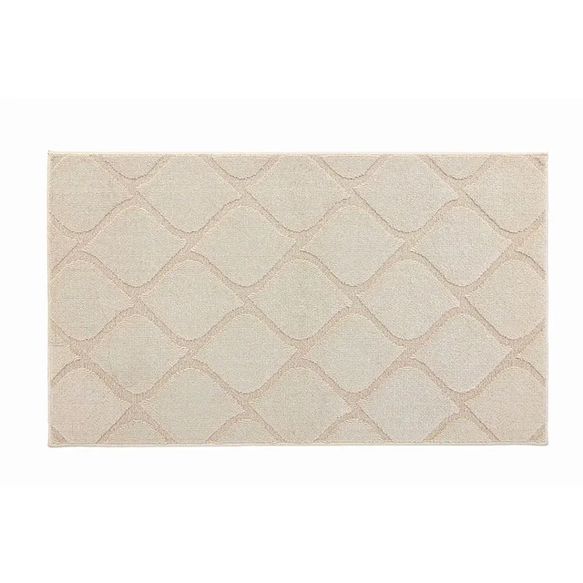 High low loop brown living room door mat-one colour