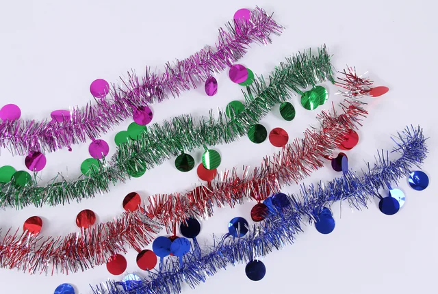Cheap simple happy christmas/party/wedding/ tinsel garland2022new