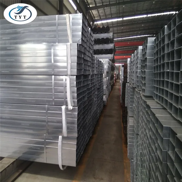 Pre galvanized square tube Hot dip galvanized square steel tube 38x75mm hollow steel tube